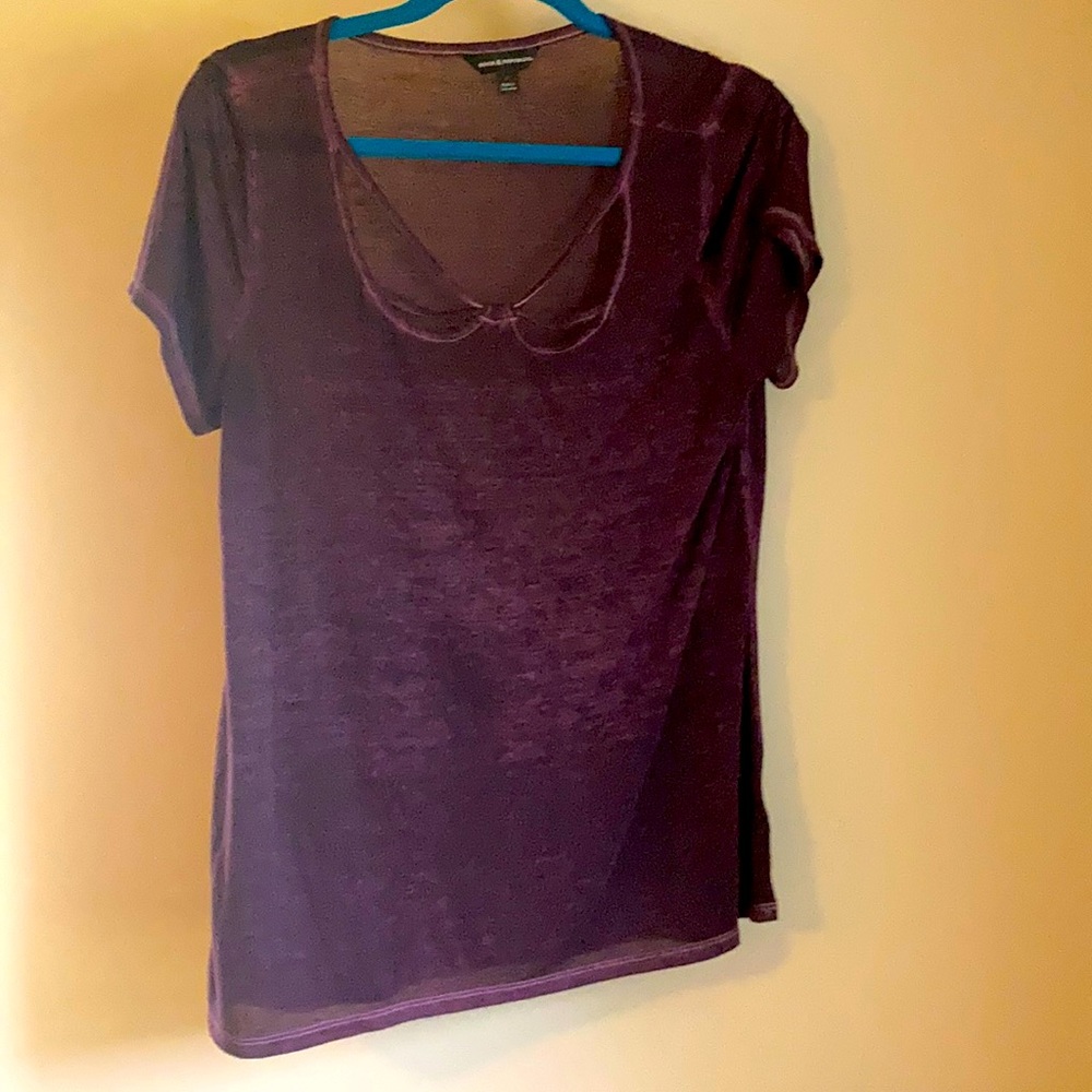 Rock & Republic sheer plum shirt